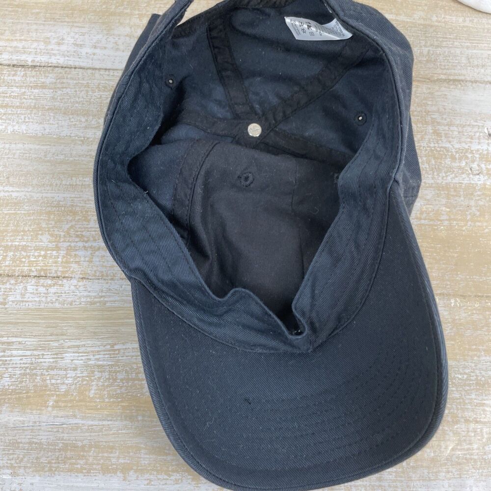 Nike Club Unstructured Futra Wash Strapback Hat Adult M/L Navy Black Cap - Picture 8 of 9
